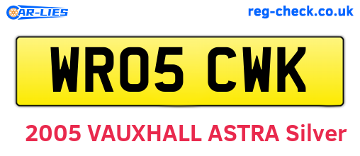 WR05CWK are the vehicle registration plates.