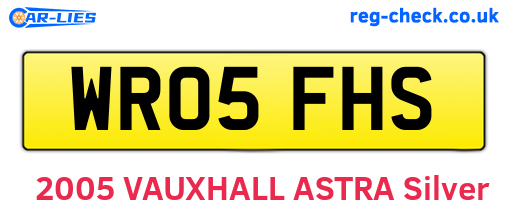 WR05FHS are the vehicle registration plates.