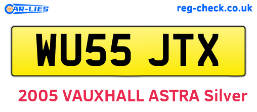 WU55JTX are the vehicle registration plates.