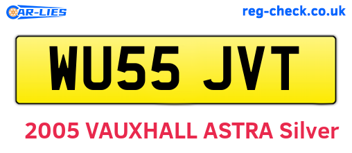 WU55JVT are the vehicle registration plates.