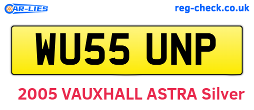 WU55UNP are the vehicle registration plates.