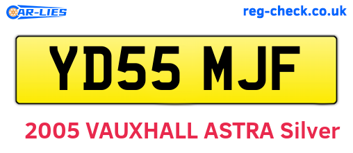 YD55MJF are the vehicle registration plates.