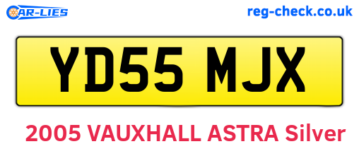 YD55MJX are the vehicle registration plates.