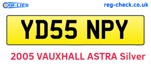 YD55NPY are the vehicle registration plates.
