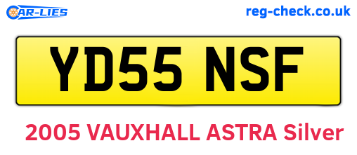 YD55NSF are the vehicle registration plates.