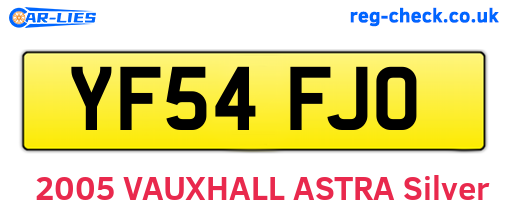 YF54FJO are the vehicle registration plates.