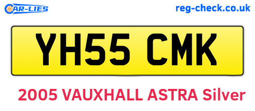 YH55CMK are the vehicle registration plates.