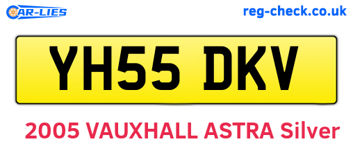 YH55DKV are the vehicle registration plates.