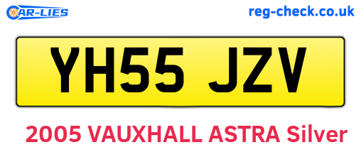 YH55JZV are the vehicle registration plates.