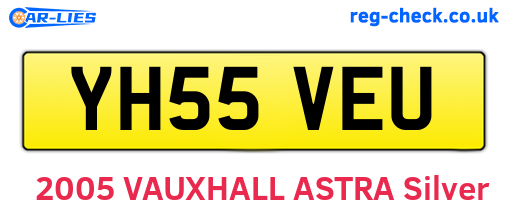YH55VEU are the vehicle registration plates.