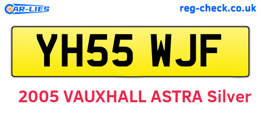 YH55WJF are the vehicle registration plates.