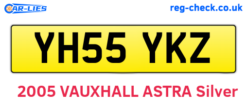 YH55YKZ are the vehicle registration plates.
