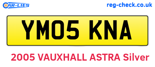 YM05KNA are the vehicle registration plates.