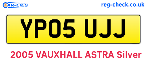 YP05UJJ are the vehicle registration plates.