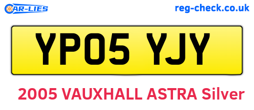 YP05YJY are the vehicle registration plates.