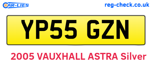 YP55GZN are the vehicle registration plates.