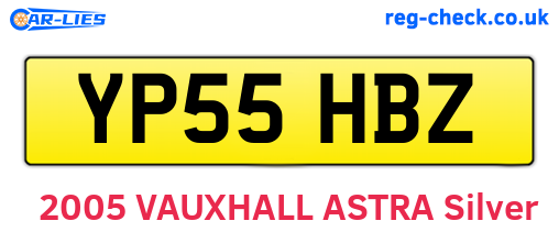 YP55HBZ are the vehicle registration plates.