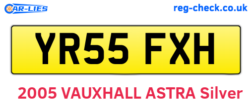 YR55FXH are the vehicle registration plates.