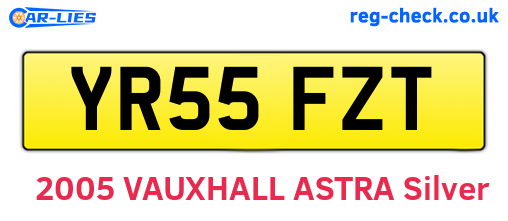 YR55FZT are the vehicle registration plates.
