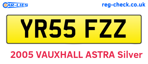YR55FZZ are the vehicle registration plates.