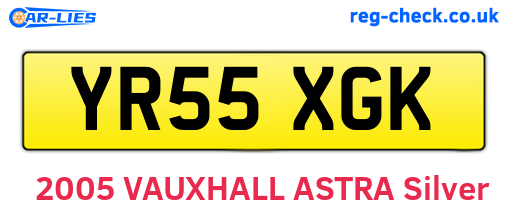 YR55XGK are the vehicle registration plates.