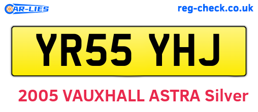 YR55YHJ are the vehicle registration plates.