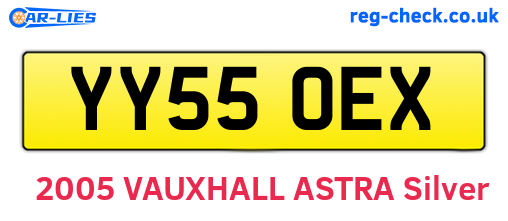 YY55OEX are the vehicle registration plates.