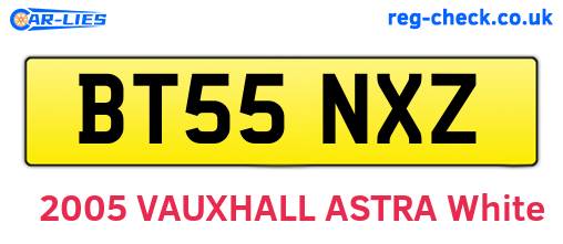 BT55NXZ are the vehicle registration plates.