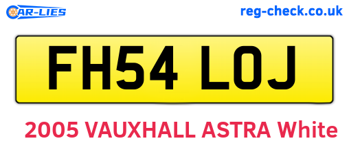 FH54LOJ are the vehicle registration plates.