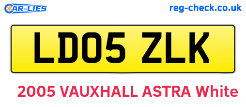 LD05ZLK are the vehicle registration plates.