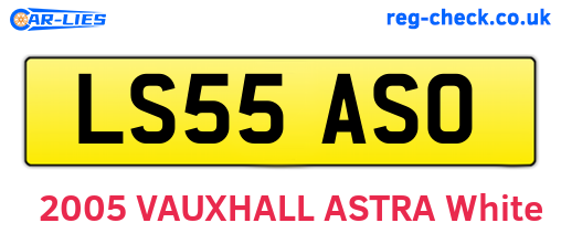 LS55ASO are the vehicle registration plates.