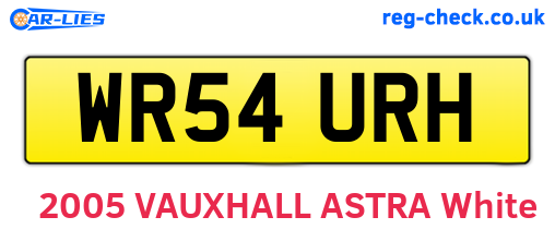 WR54URH are the vehicle registration plates.