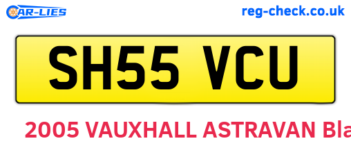 SH55VCU are the vehicle registration plates.