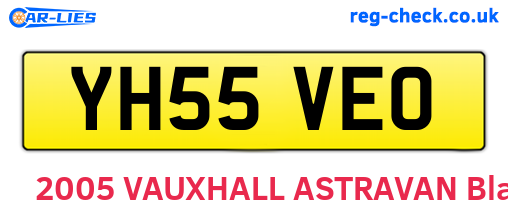 YH55VEO are the vehicle registration plates.