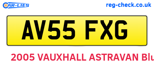 AV55FXG are the vehicle registration plates.