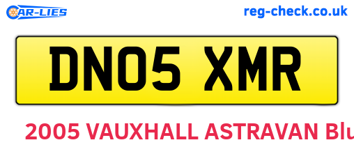 DN05XMR are the vehicle registration plates.