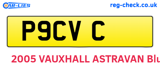 P9CVC are the vehicle registration plates.