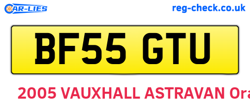 BF55GTU are the vehicle registration plates.