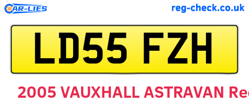 LD55FZH are the vehicle registration plates.