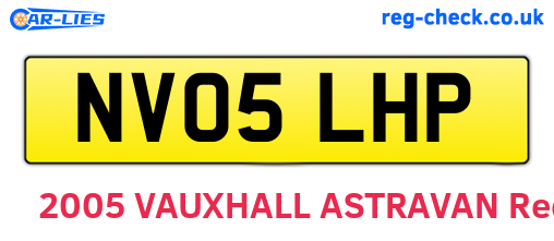 NV05LHP are the vehicle registration plates.