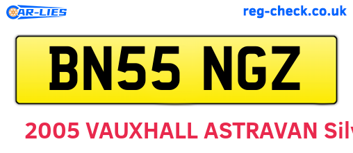 BN55NGZ are the vehicle registration plates.