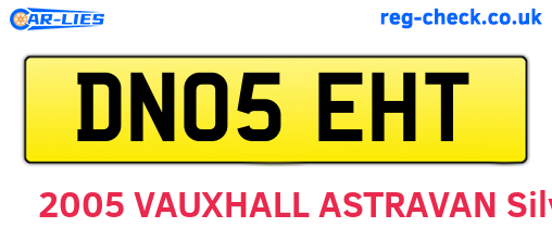 DN05EHT are the vehicle registration plates.