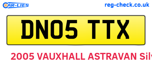 DN05TTX are the vehicle registration plates.