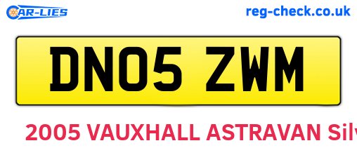 DN05ZWM are the vehicle registration plates.