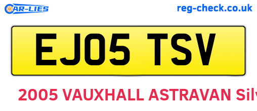 EJ05TSV are the vehicle registration plates.