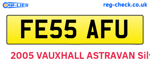 FE55AFU are the vehicle registration plates.