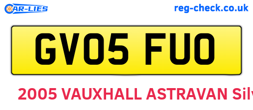 GV05FUO are the vehicle registration plates.