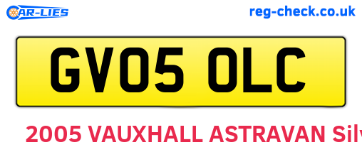 GV05OLC are the vehicle registration plates.
