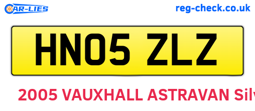 HN05ZLZ are the vehicle registration plates.