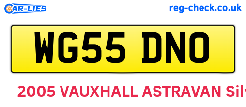 WG55DNO are the vehicle registration plates.